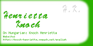 henrietta knoch business card